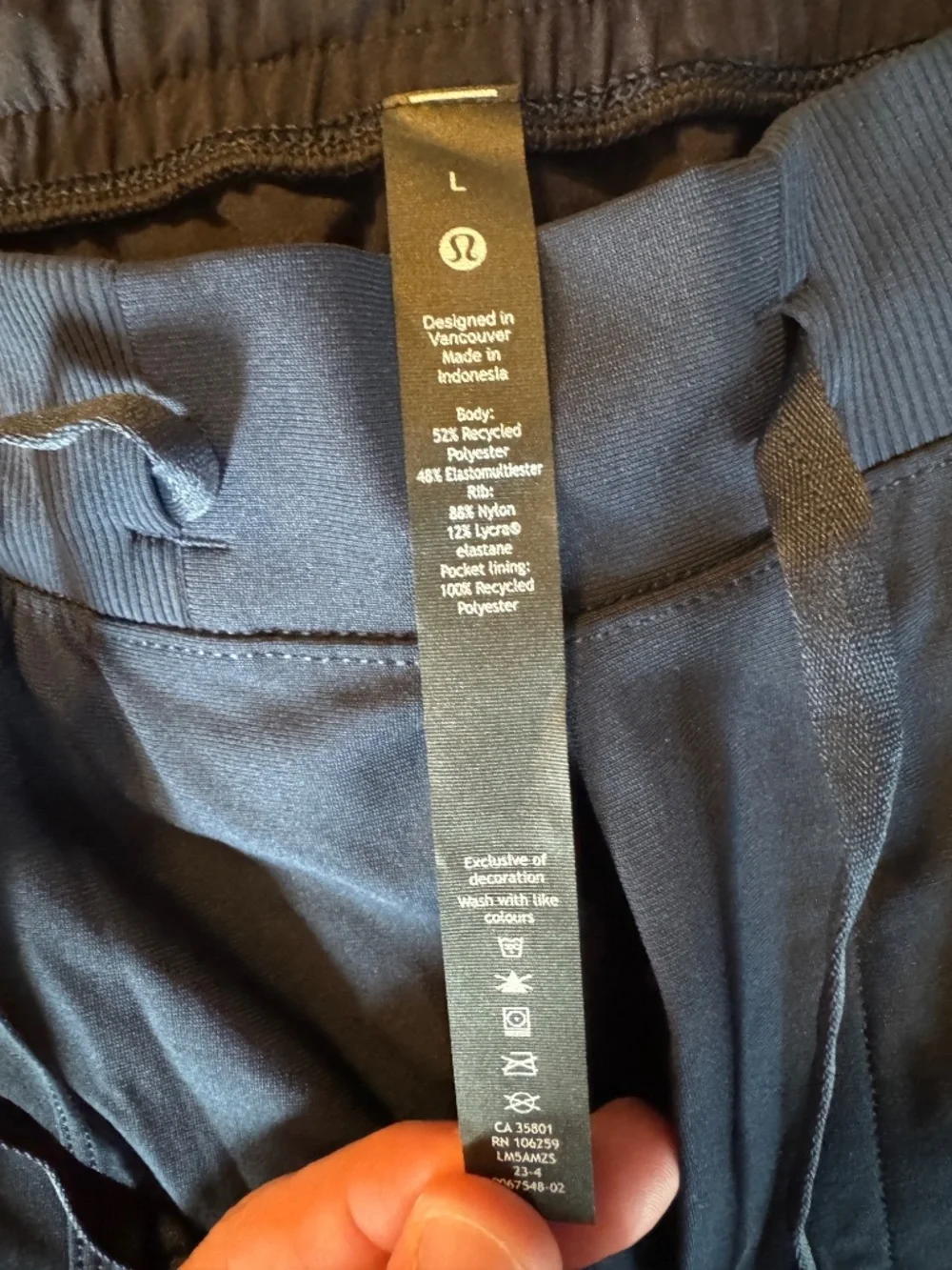 Lululemon ABC Joggers Navy Large 34x32 NWT
